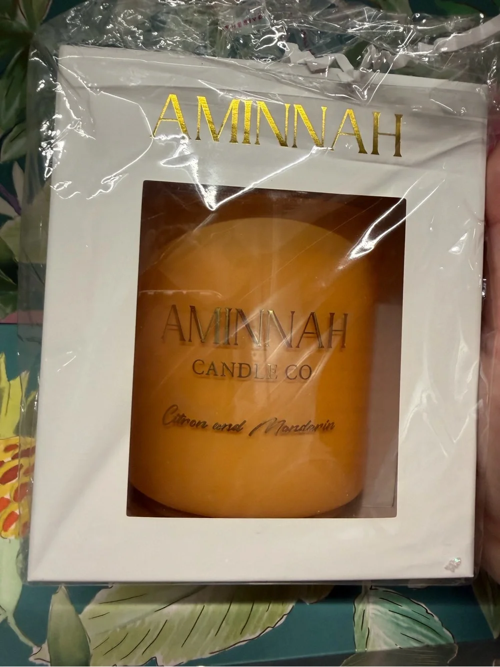Aminnah Citron & Mandarin Soy Candle 430ml Gift Box NWT